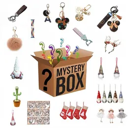 Caixa misteriosa decorações de natal festa favor chaveiro boneca sorte caixas misteriosas pelo menos 5pcs323c