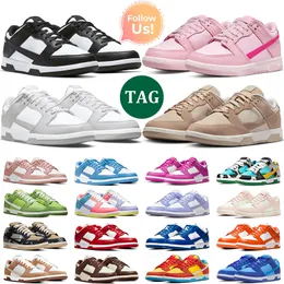 Mężczyzn Designer Buty Triple Pink Pianka Czarna biała panda unc grey mgła laserowa pomarańczowa róża szept Gai Women Trainer Treakers