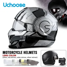 Cycling Helmets 2023 Multi purpose Combination Helmet Retro Motorcycle Cascos Moto Locomotive Personality Half Predator 231213