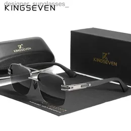 Sunglasses KINGSEVEN 2023 Brand New Design Sunglasses For Men Polarized Gradient Sun Glasses Women Eyewear Square Retro Eyewear OkularyL231214