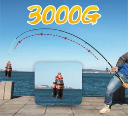 Josby vara de pesca super dura 99 fibra de carbono 1836m frp vara de pesca marítima anel de metal 6930360