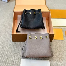 10A clássico balde saco designers sacos simples moda feminina bolsa mini saco de couro de alta qualidade meio saco de capacidade de moda artesanal com embalagem de caixa de presente original