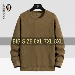 Herren Hoodies Sweatshirts Männer Übergroße 6XL 7XL 8XL Plus Größe Volle Länge ONeck Pullover Frühling Herbst Streetwear Fashion Sportswear 231214