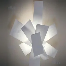 Lámpara de techo Big Bang, iluminación de diseño moderno, Color blanco, Material metálico, aplique de pared, luz 202O