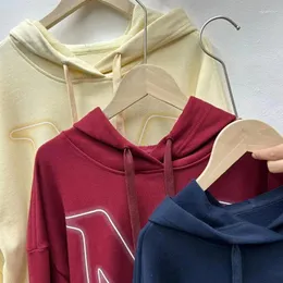 Kvinnors hoodies 2023 Kvinnor som trycker på huvtröjor Vinter Hooded Loose High Street Chic Fantastisk modedesign Trendiga Stylish Casual MM