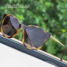 Óculos de sol CRIXALIS Square Polarized Sunglasses para mulheres 2021 Design de marca anti-reflexo dirigindo óculos de sol retrô homens UV400 zonnebril herenL231214