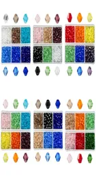 600pcs Ganzes 4 -mm -Glas -Bicon -Perlen Kristallperlen Facetten Österreich 5238 Perlenstickerei für Schmuck Herstellung von Color 4269891