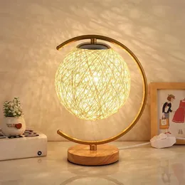 Lampade da tavolo Lampada da tavolo creativa nordica Camera da letto Comodino Moon Star Light Decorazione della stanza dei bambini 3d Night E27 Led 3w224R