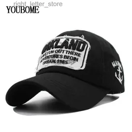 볼 캡 YouBome 패션 야구 모자 남성 브랜드 스냅 백 캡 여성 모자 남성용 모자면 자수 자수 Casquette Bone Letter 남성 아빠 모자 모자 CAP YQ231214