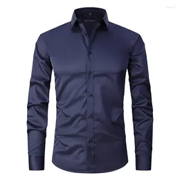 Herrenhemden Langarm Reinweiß Für Männer Blusas Business Camisa Masculina Casual Gute Qualität Chemise Homme De Luxe Blusen
