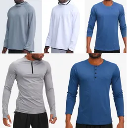 roupa masculina com capuz camisetas yoga com capuz camiseta lulu esportes levantando quadris desgaste elástico fitness collants lululemens wutngj264 fino e fino todos os tipos de moda 678