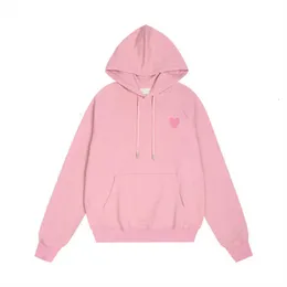 Amis unisex designer amipullover hoodie kvinnors mode lyx varumärke hoodies lösa rött hjärtbroderi par lat topp hög hals tröja amisweater paris x6b9