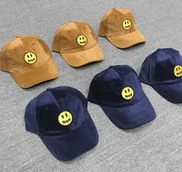 Cap Drew Corduroy Baseball Bieber Samma broderade ansikt Cap High Beauty Tide Street Hip Hop Trendy Hat5071002