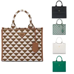 Luxurys Symbole Tote Bag 3 Size مصمم كبير حقيبة يدوية للتطريز متجر الأزياء مثلث حقيبة نسائية كروس كبرو جنس أعلى مقبض حقيبة رجل القماش القابض على الكتف