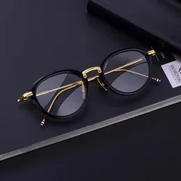 Thom TB011 Metalowe okulary octanu Ramka Mężczyźni Mężczyźni Retro okrągłe okulary okulary krótkowzroczne optyczne receptę okulary Oculos288n