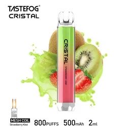 Vape Factory Tastefog Cristal 800 puffs engångsångare VAPER 2% 2ML 500mAh 10 smaker TPD -certifikat Electronic Cigarette Puff 800 grossist