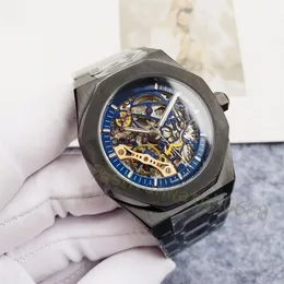 Orologio da uomo scheletro di design di lusso movimento meccanico automatico orologio quadrante 42MM sportivo in acciaio inossidabile con orologio alla moda Montre de Luxe