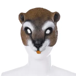 Halloween påskdräkt Party Mask Squirrel Face Masks Cosplay Masquerade för vuxna män kvinnor pu masque hna17012260o