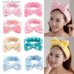 Headwear Hair Accessories Coral Fleece Soft Headband Cross Top Kont Haiand Elastic Hair Band For Women Girls Wash Face Tuan Headwear Hair AccessoriesL231214