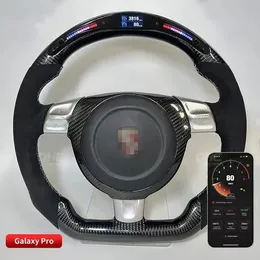 Car Carbon Fiber LED Steering Wheel for Porsche Cayenne Panamera Macan Cayman Boxster Spyder 978 911 991 718 997 GT3 GTS