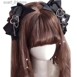 Headwear Hair Accessories Harajuku Bowknot Hair Clip Ponytail Bangs Hair Travel Hairpins Ly Hairclipl231214