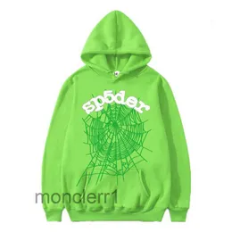 Mens Hoodies Sweatshirts Green SP5der Young Thug 555555 Hoodie Men Women High Quality Angel Spider Web Graphic Print Y2K Pullover 230530 FUS