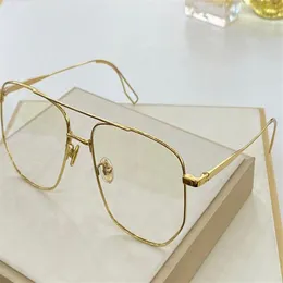 012 Neue Mode Männer und Frauen optische Gläser Top Metall quadratische Vollformat-Brille transparente Linse Netzwerk Promi-Design-Stil 258O