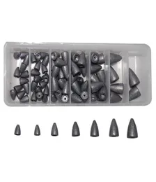 83 Pieces Bullets Fishing Sinker Worm Weight Sinker Kit Lead Weight Fishing Accessories for Saltwater Fishing9430437