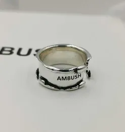 L'anello AMBUSH in argento sterling 925 viene utilizzato come piccolo regalo di marca industriale per uomini e donne il giorno di San Valentino 2210118205117