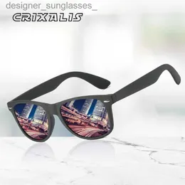 Солнцезащитные очки CRIXALIS, классические поляризационные солнцезащитные очки для мужчин и женщин, 2020, роскошный брендовый дизайн, модные квадратные зеркальные солнцезащитные очки для вождения, мужские UV400L231214