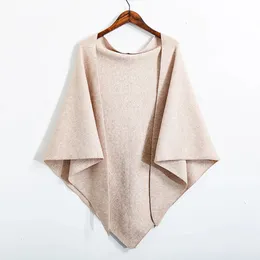 Lenços Moribty Inverno Lenço de Malha Mulheres Luxo Cashmere Cor Sólida Grande Triângulo Xale Wraps Poncho Quente Capas Bufandas Mujer Sjaal 231214