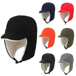 BeanieSkull Caps Connectyle Herren-Wintermütze aus weichem Fleece, warm, Sherpa-gefüttert mit Visier, winddichte Ohrenklappe, Schnee-Ski-Schädelmütze 231212