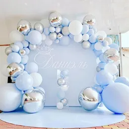 Latex Blau Ballon Set Erster 1. Jahr Geburtstag Junge Ballon Geburtstag Dekor Baby Dusche Kinder Ballon Bogen girlande Kit245D