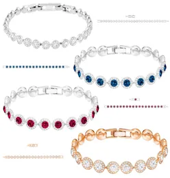 2019 Neues ANGELIC-Armband, strahlendes Blau, Rot, Roségold, klarer Kristall, Original 1:1 für Mutter, Freundin, romantische Schmuckgeschenke1413854