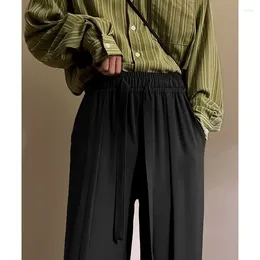 Men's Pants Black Dress Drape Premium Oversize Straight Leg Casual Suit Men Baggy Hosen Mens Pontalon Homme Sport