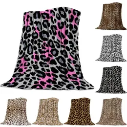 Coperte Colore animale Leopard Flanella Coperta in pile Copriletto Copriletto Copriletto Morbido leggero Caldo accogliente Tiro King Size 231214