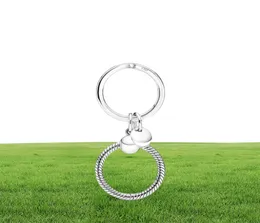 100 925 Sterling Silver Moments Charm Key Rings Fit Original European Charm Dangle Pendant Fashion Women Wedding Jewelry Accessor4692945