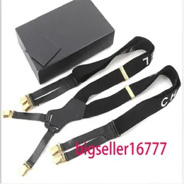 2022 최신 공장 다이렉트 패션 남성 및 여성 디자이너 멜빵 3.0 x 115cm Six Clip Wide Strap C 290Q