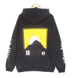 Mens Hoodies Moletons Designer Rhuds Hoodie Mens Rhudss Hoody Moletom Com Capuz Felpa Uomo Nicho Marca de Moda Sudadera Outono Inverno Manga Longa Pescoço Redondo