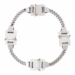 Collane con ciondolo Acciaio inossidabile titanio 1017 Collana ALYX 9SM 4 Fibbie in metallo Catena Hero Collana ALYX Uomo Donna Accessori J216E