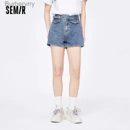 Shorts femininos semir denim shorts feminino personalidade reta gelo oxigênio barra verão calças quentes pequenos homens usam mulher jeans trendl231215