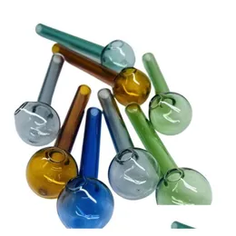 Rökande rör Colorf Glass Oil Burner Pipe Hookahs Spoon Pyrex Hay Bowl Hand för tillbehör Tobaksverktyg SW15 Drop Delivery Home Gard DHCXY