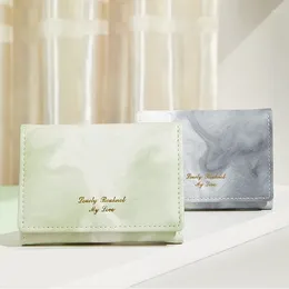 Portafogli Portafoglio da donna 2024Carino porta carte creativo piccolo modello in marmo Moderno portamonete corto in pelle PU moda Borsa per soldi casual