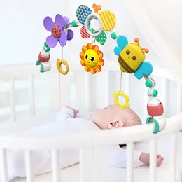 Mobiles Baby Crib Bell Toy Comfort Pendant Trolley Hanging Bells Educational Toys born Rattles Plush Stroller Cartoon 024 Monthsl 231215