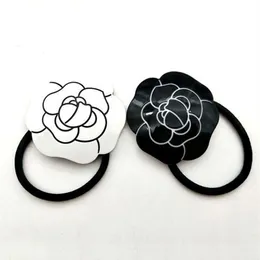 5CM Black and white acrylic C head rope rubber bands hair ring hairpin jewelry headwear accessories VIP gifts2996