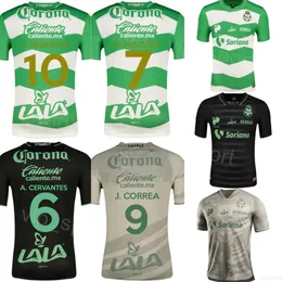 Club Soccer Santos Laguna 6 Alan Cervantes Jersey 7 Harold Preciado 3 Ismael Govea 23 Raul Lopez 10 Juan Brunetta Football Shirt Zestawy munduru 2023 2024 Man Team