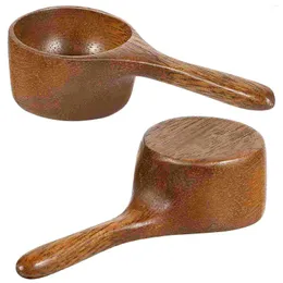 Cuillères à café cuillère à grains cuillères à lait en poudre en bois balance haricots moulu Scoop tasses à mesurer