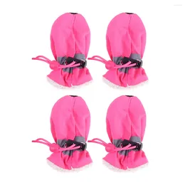 Dog Apparel 4pcs One Set Pet Non-slip Shoe Cover Adorable Rain Shoes Creative Sole Footwear For Puppy (Pink Size 1)