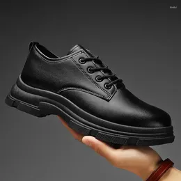 Zapatos de vestir Chef Hombres Otoño Cocina Trabajo Protección Laboral Cuero Negro Casual Deportes Hombres Invierno Ropa de hombre Traje Zapato de moda