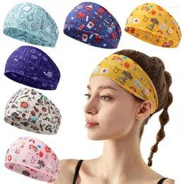 Bandas de cabeça de amamentação com botões enfermeiros médicos mulheres cobrem o suporte para proteção de ouvido não deslize bandas de cabelo elásticas painéis de cabeça